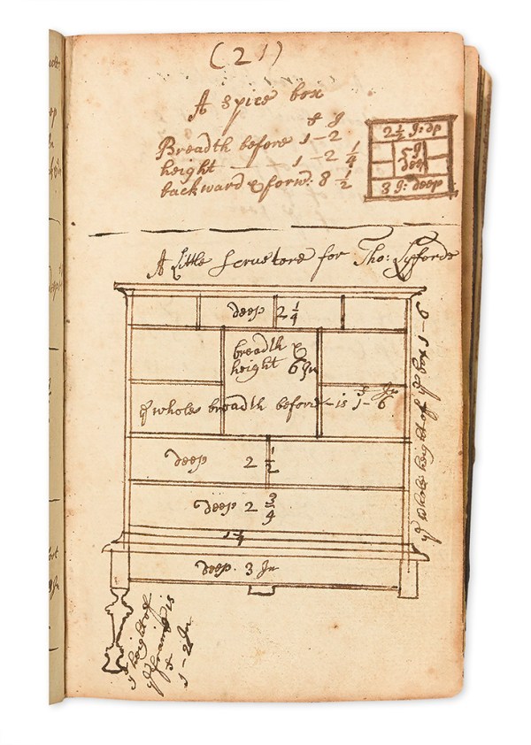 Original Plans for an 18th-century Spice Box. Starting at $15,000 &#8211