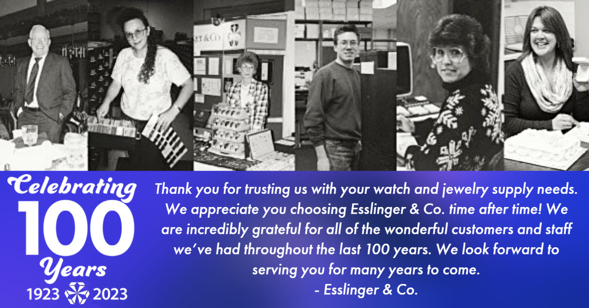 Thank you for choosing Esslinger time after time.