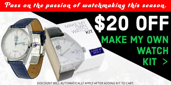 Pass on the passion of watchmaking this season with make my own watch kits.