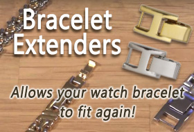 Is your watch bracelet too small? Bracelet Extenders allow your watch band to fit again. 