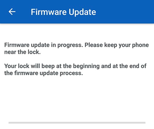 Schlage Sense - Firmware update