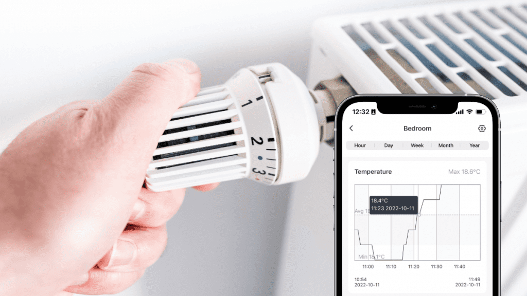 SwitchBot Meter Plus_SwitchBot app_Use data records to help regulate home radiators and save energy