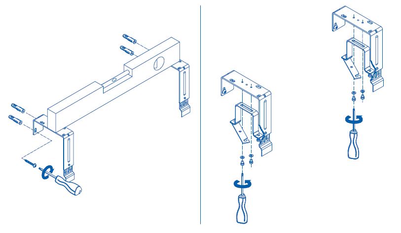 Assembly of the top gutter clamp